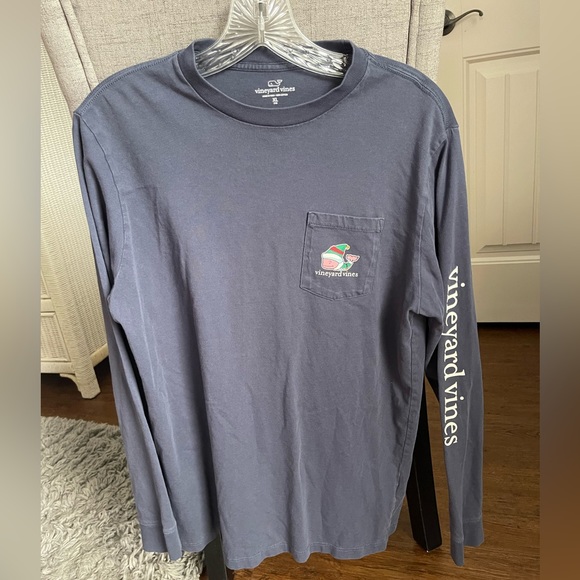 Vineyard Vines Navy Elf Long Sleeve Shirt - Picture 1 of 3